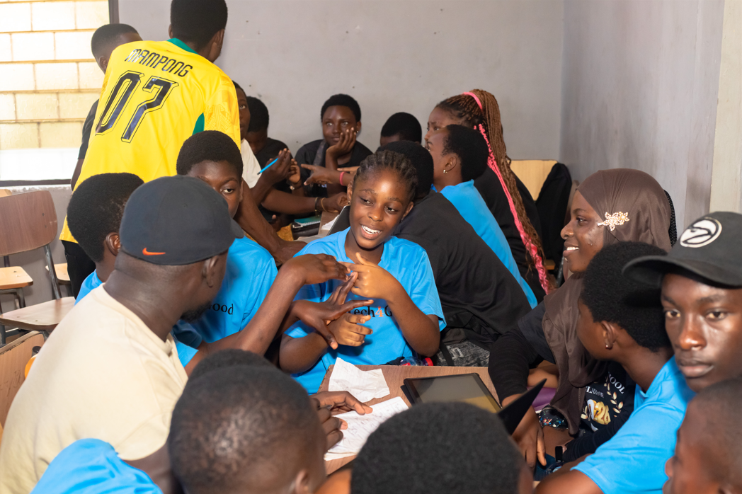 Supervisor with students